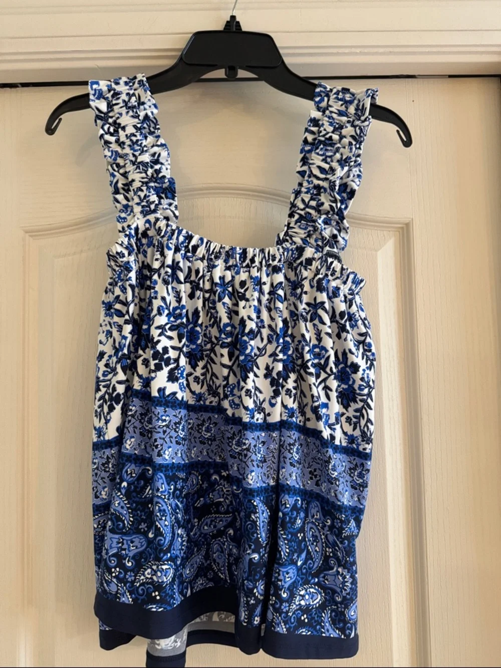 Jude Connally Tara Top Blue Floral Print - Picture 3 of 5